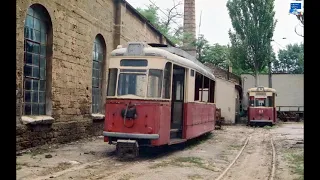 Списанные трамваи в городе Евпатория