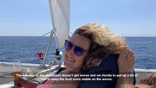 Crossbeam damage crossing from Greece to Sicily - Sailing Greatcircle (ep.128)