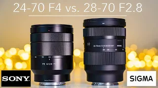 Sony 24-70 F4 Zeiss vs. Sigma 28-70 F2.8 - the best compact zoom lens? -  4K