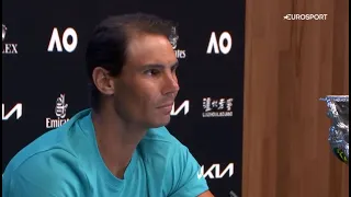 Rafael Nadal Press conference after his victory at AO'22