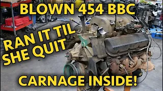 454 BIG BLOCK CHEVY Brutally Destroyed BAD Engine Teardown! Was This Intentional Or Pure Negligence?