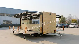 Customized 5.7M single deck coffee trailer