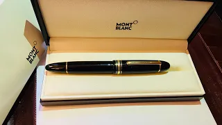 Montblanc 149 Fountain Pen Oblique Broad (OB) nib Unboxing