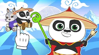 BABIES ALEX AND LILY 🐼🥋 Dress up as Po and Zhen from Kung fu Panda