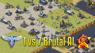 1 vs 7 Hard AI - Command & Conquer Red Alert 2 Yuri's Revenge