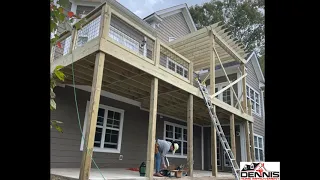 second story deck build
