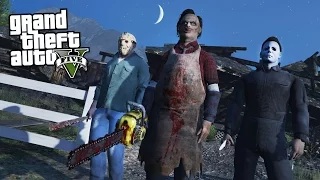 GTA 5 MODS HALLOWEEN SPECIAL w/ JASON, LEATHERFACE & MICHAEL MYERS!! (GTA 5 Mods)