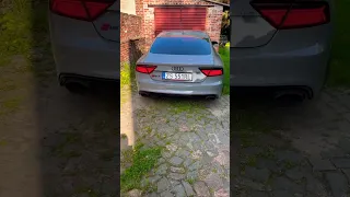 Audi RS7 C7 stage 2 modified exhaust cold start LOUD