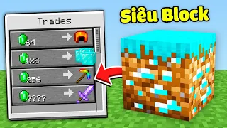 Minecraft Nhưng Tất Cả Block Trao Đổi Được Đồ Siêu Vip