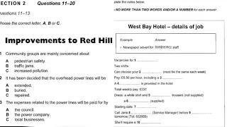 west bay hotel details of job listening ielts answers
