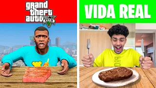 COMENDO AS COMIDAS DO GTA 5 NA VIDA REAL!