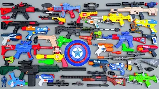 Mengumpulkan Tembakan Nerf Gun war Gun, Revolver, Gear Light Gun, AK47, Sniper Rifle, Spiderman Gun