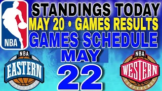 nba playoffs standings today may 20, 2024 | games results | games schedule may 22, 2024