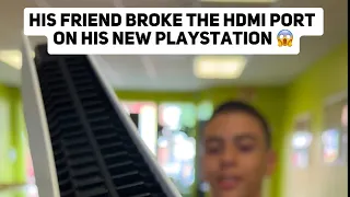 His Friend YANKED The HDMI Port On His New PlayStation And BROKE IT😱