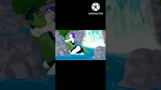 Times when raven or beast boy kiss 😘#love status of raven and beast boy #sub and like