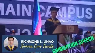 RICHMOND LIAZ LINAO SUMMA CUM LAUDE | GRADUATION SPEECH 2022