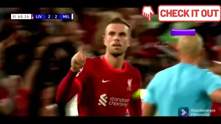 The winning Goal by Liverpool captain Henderson against AC Milan🚀😳⚽ #shorts #liverpool #ucl