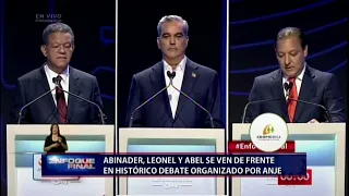 Abinader, Leonel y Abel se ven de frente en histórico debate organizado por ANJE