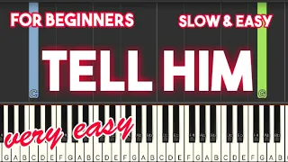 Tell him - Celine Dion & Barbra Streisand | Easy Piano