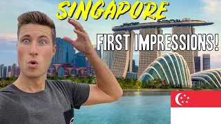 FIRST IMPRESSIONS of SINGAPORE | Gardens By the Bay, Merlion, Hawker Center & More!