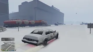 North Yankton Police Car in snowy Los Santos