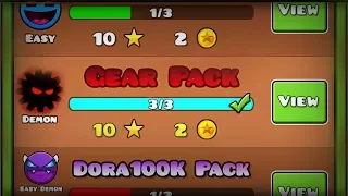 NEW GEAR PACK?! 'Gear / Gear II / Gear III' ALL LEVELS 100%! | Geometry Dash [2.1] - Dorami