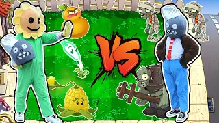 Plants vs zombies - Sunflower vs giant zombies, iron bucket zombies