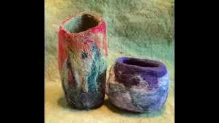 Wet Felted Wool Bowl