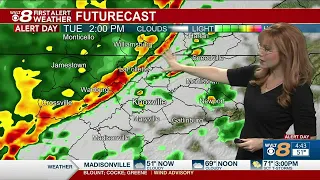 Cold front’s rain and storms move in today and tonight