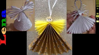 𝗞𝗿𝗲𝗮𝘁𝗶v 𝗺𝗶𝘁 𝗟𝗲𝗻𝗮 👼 3 Papier Engel basteln zu Weihnachten 👼 3 Paper Angels DIY 👼 как сделать ангела