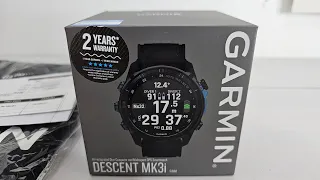 Unboxing Garmin Descent MK3i 51mm with app setup