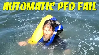 Automatic PFD FAILED to Open Completely (Personal Floatation Device / Life Jacket)