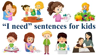 Simple sentences with "I need" for kids | English | English Practice | Spoken English|Rainbow Kids