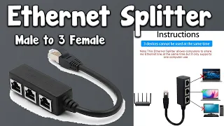 Amazon RJ45 Ethernet SplitterRJ45 1 Male to 3 x Female LAN Adapter Super Cat5, Cat5e, Cat6, Cat7