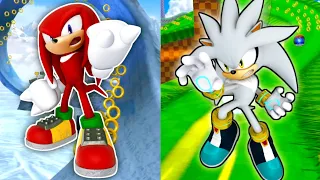 Knuckles The Echidna vs Silver | vs All Bosses Zazz Eggman - All 66 Characters Unlocked