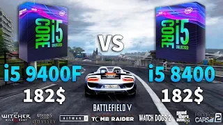 i5 9400F vs i5 8400 Test in 8 Games