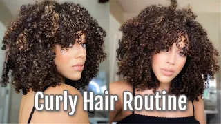 CURRENT CURLY HAIR ROUTINE 2020 | WASH N GO | 3B/3C CURLS | TIARA ANALYSE