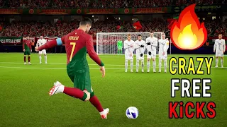 eFootball 2024 - FREE KICK COMPILATION🔥⚽️ PS4 PRO