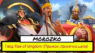 Гайд для новичков в Rise of Kingdom от Morozko (Прыжок ,прокачка персонажа, цели).