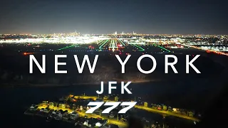 NEW-YORK JFK | BOEING 777 LANDING 4K