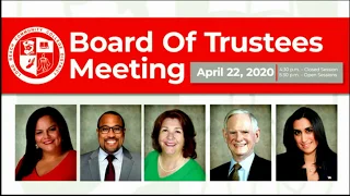 LBCCD -  Board of Trustees Meeting - April 22, 2020