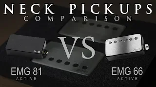 EMG 81 vs EMG 66 - Active NECK Pickup Guitar Tone Comparison / Review