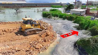 Ep4 Updated project shows Land Filling Up By Dozer SHANTUI DX 17 XL WITH dump truck SHAKMAN, Hyundai