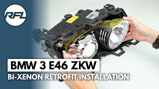 BMW 3 E46 ZKW | Bi-Xenon HID Projector headlight repair kit installation (old version)