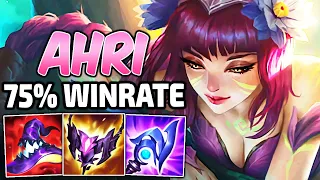 75% WINRATE AHRI - HOW TO CARRY WITH FULL AP AHRI MID | 81% K.P | Build & Runes | League of Legends