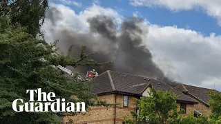 Emergency services tackle 'major gas explosion' in Bedford