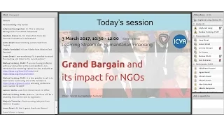 Humanitarian Financing - The Grand Bargain and its impact for NGOs