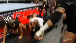 WWE Triple HHH VS Roman Reigns Brawl Before Wrestlemania 32