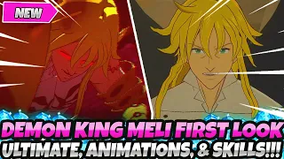 *BRAND NEW DEMON KING MELIODAS ANIMATIONS* SKILLS, ULTIMATE, FIRST LOOK & GAMEPLAY (7DS Grand Cross)