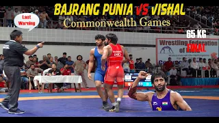 65 KG FINAL BAJRANG PUNIA VS VISHAL KALIRAMAN  IN COMMON WEALTH GAMES WRESTLING TRIAL IN IG STADIUM